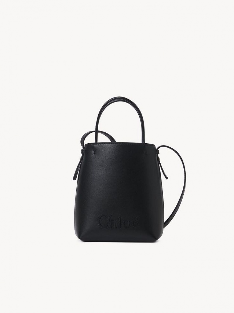 Chloe Sense Micro Crossbody Taschen Schwarz | CHE-SR13582