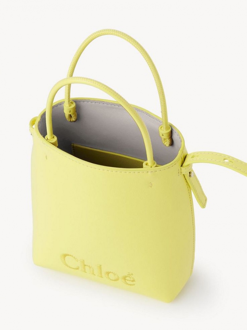 Chloe Sense Micro Schultertaschen Gelb | CHE-SR13408