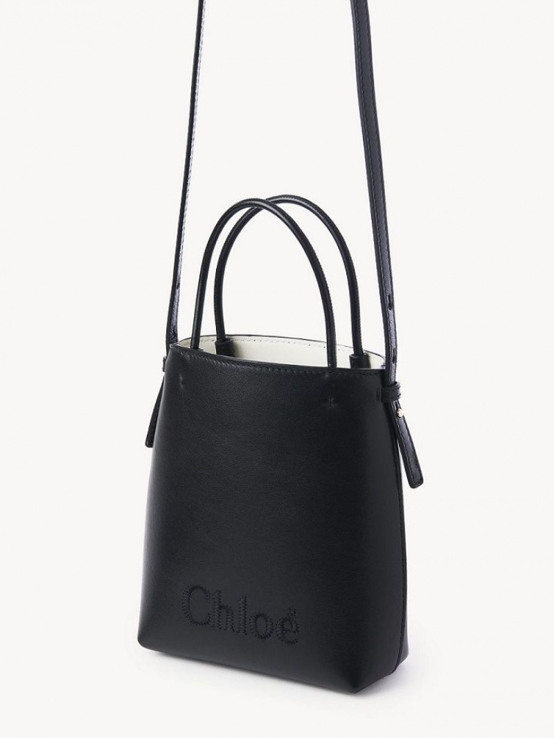 Chloe Sense Micro Schultertaschen Schwarz | CHE-SR13404