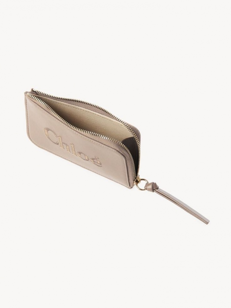 Chloe Sense Small Münzgeldbörsen Beige | CHE-SR14322