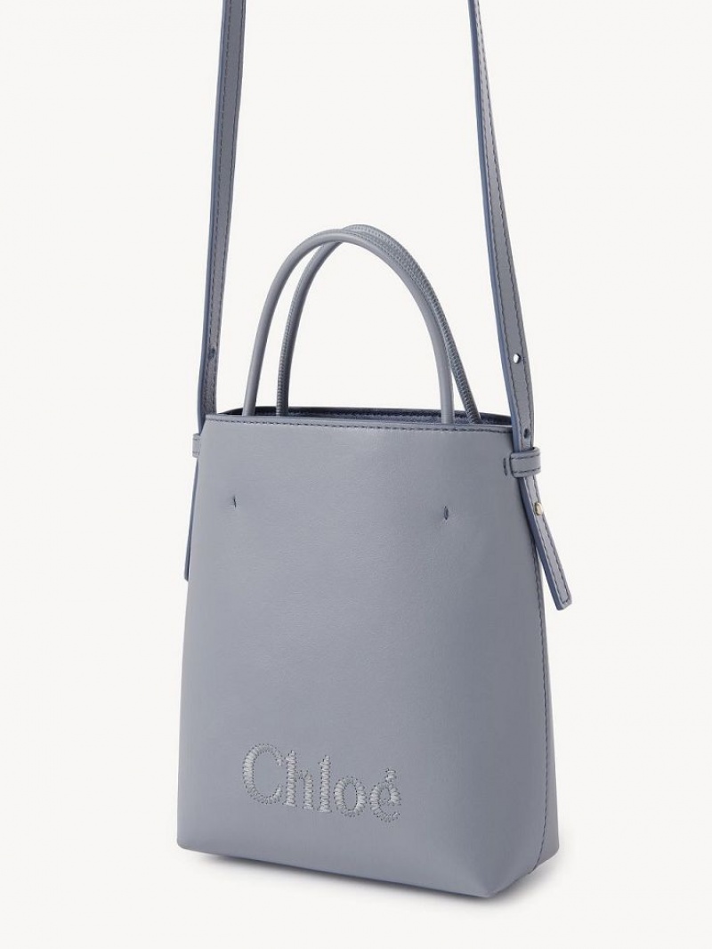 Chloe Sense Tote Mini Taschen Blau | CHE-SR13733