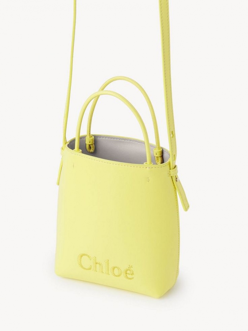 Chloe Sense Tote Mini Taschen Gelb | CHE-SR13672