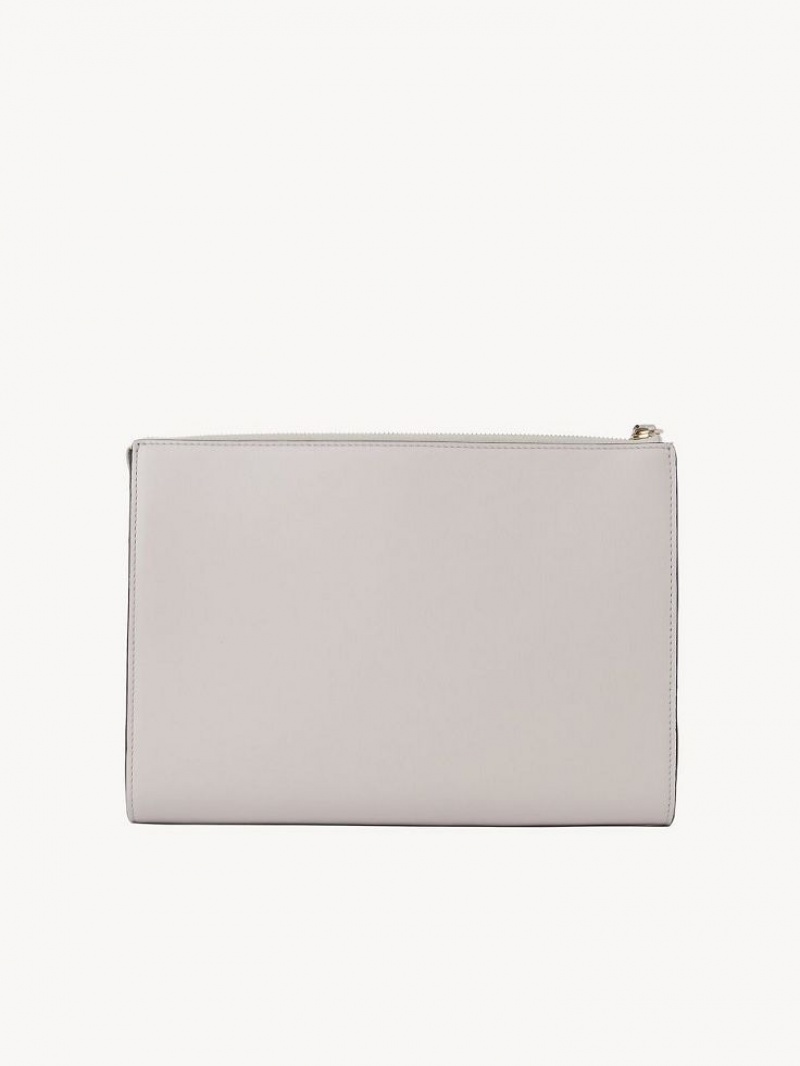 Chloe Sense Zippered Beuteltasche Silber | CHE-SR14323