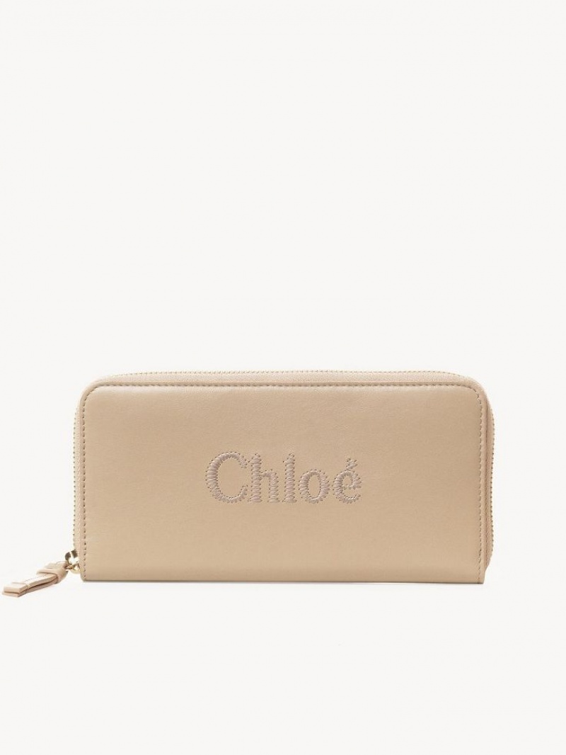 Chloe Sense Zippered Große Geldbörse Rosa | CHE-SR14298