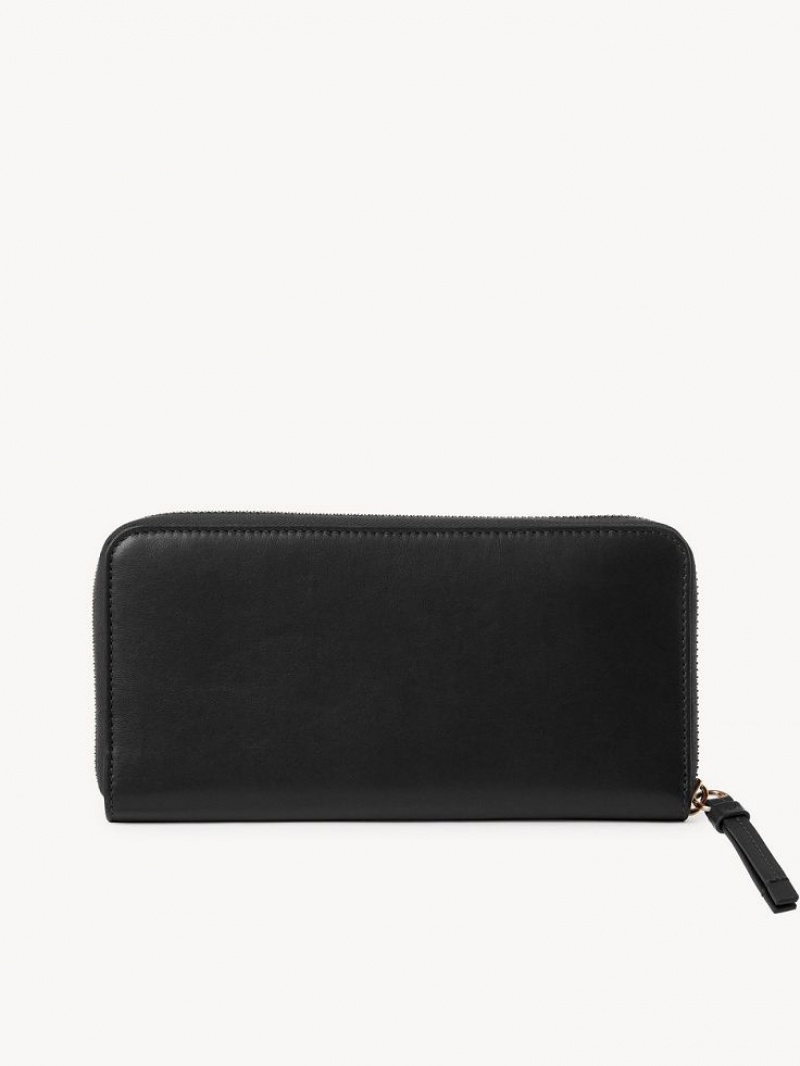 Chloe Sense Zippered Große Geldbörse Schwarz | CHE-SR14300