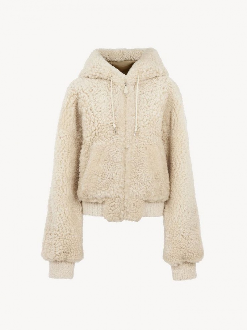 Chloe Sized Blouson Jacken Beige | CHE-SR13819