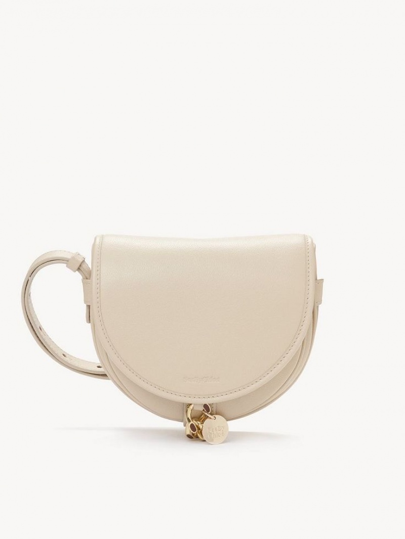 Chloe Small Mara Saddle Schultertaschen Beige | CHE-SR14628