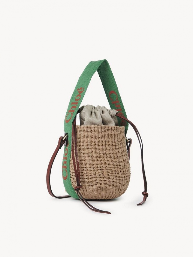 Chloe Small Woody Baskets Grün Orange | CHE-SR13629