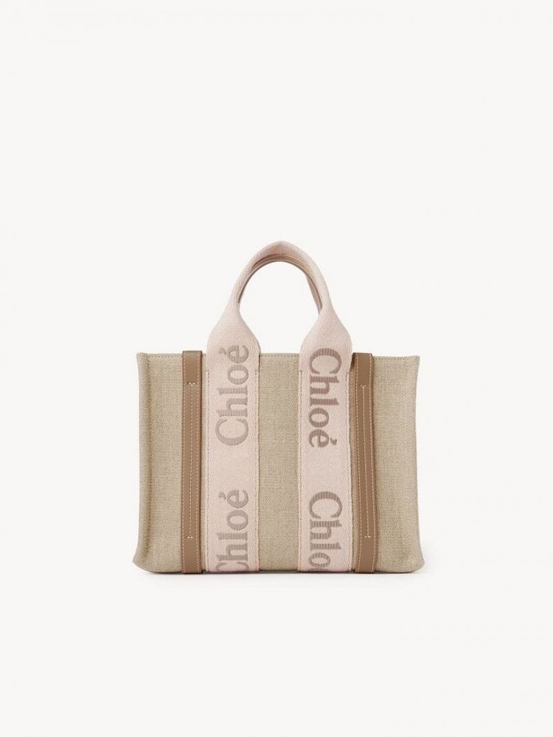 Chloe Small Woody Crossbody Taschen Beige | CHE-SR13623