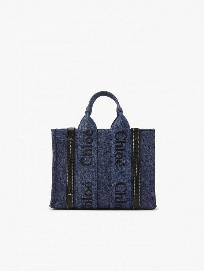 Chloe Small Woody Crossbody Taschen Blau | CHE-SR13515