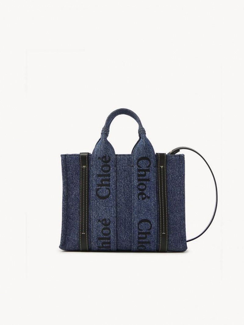 Chloe Small Woody Crossbody Taschen Blau | CHE-SR13515