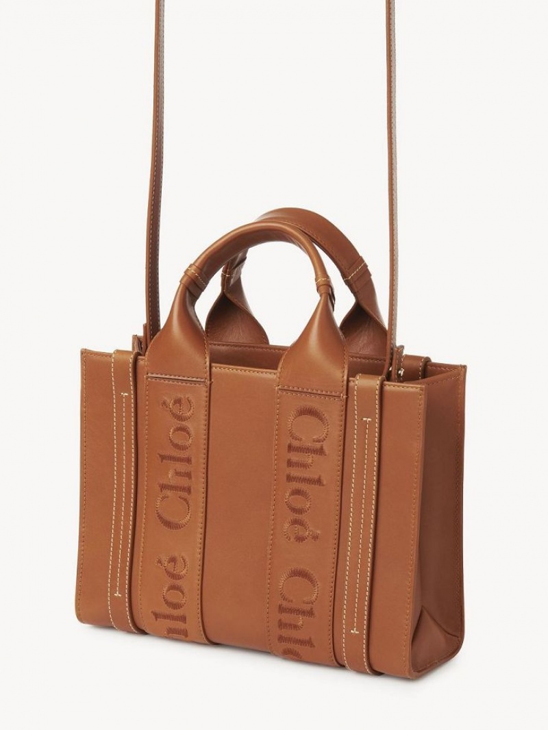 Chloe Small Woody Tote Mini Taschen Braun | CHE-SR13688