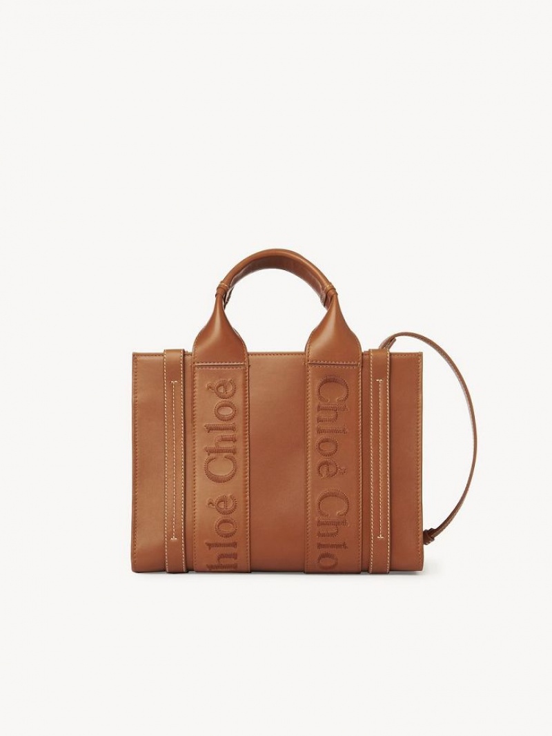 Chloe Small Woody Tote Mini Taschen Braun | CHE-SR13688