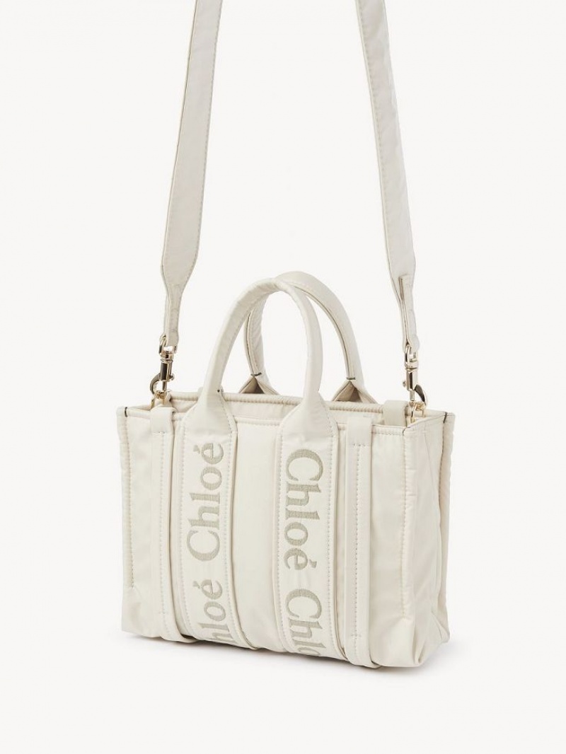 Chloe Small Woody Tragetaschen Weiß | CHE-SR13363