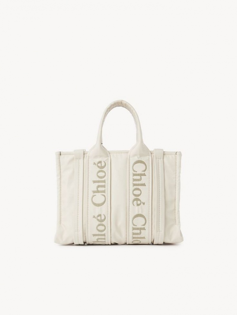 Chloe Small Woody Tragetaschen Weiß | CHE-SR13363