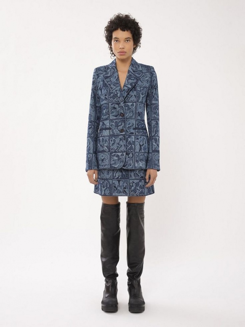 Chloe Tailored Jacken Mehrfarbig Blau | CHE-SR13769