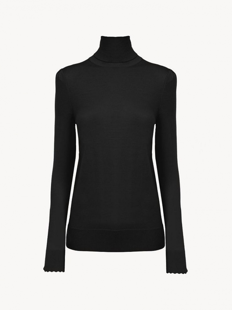 Chloe Turtleneck Strickwaren Schwarz | CHE-SR13959