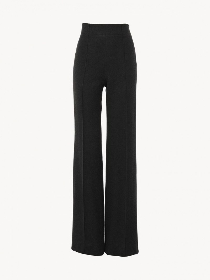 Chloe Weite-leg Hose Schwarz | CHE-SR13986