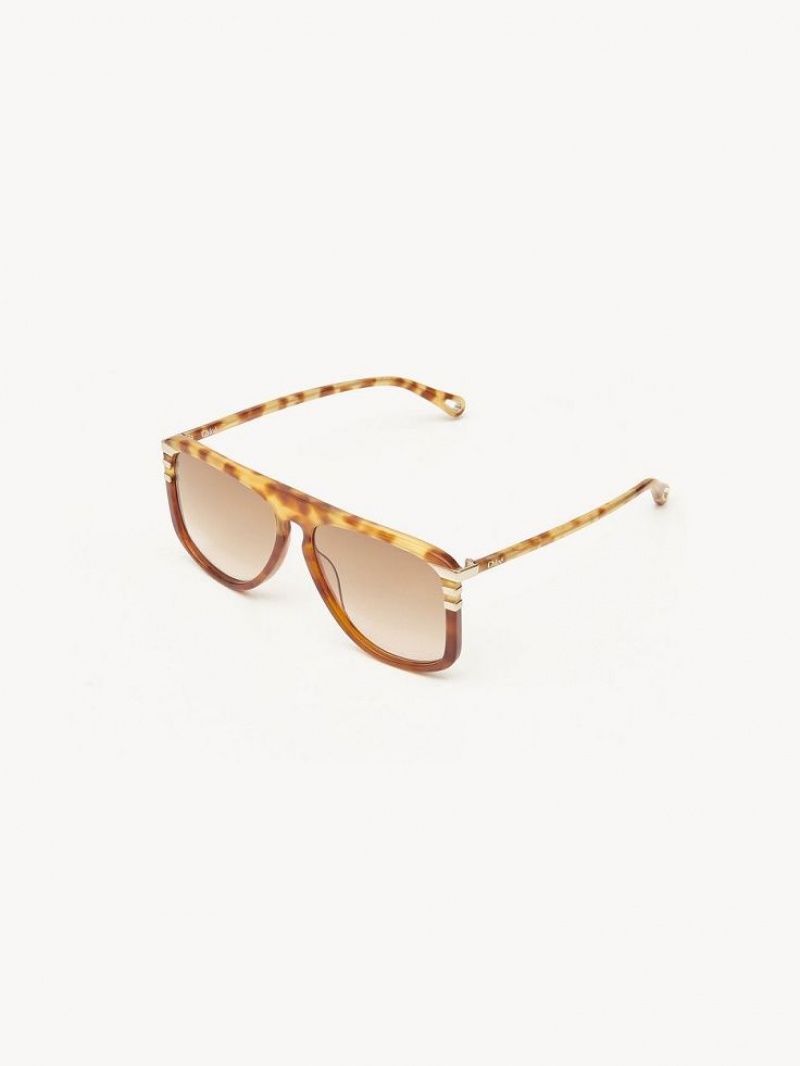 Chloe West Small Sonnenbrille Havana Patchwork | CHE-SR14521