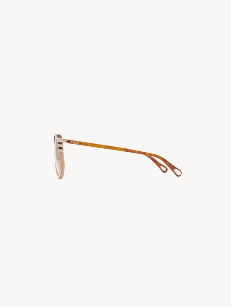 Chloe West Small Sonnenbrille Koralle | CHE-SR14522