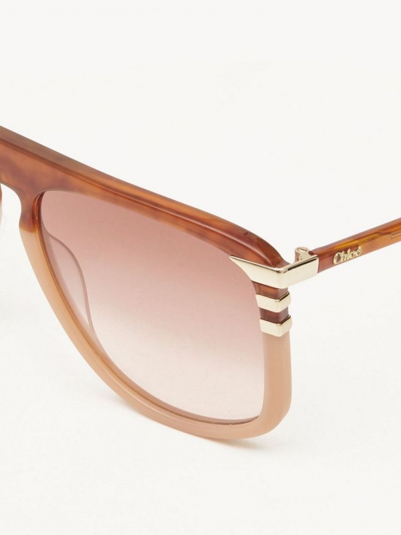 Chloe West Small Sonnenbrille Koralle | CHE-SR14522