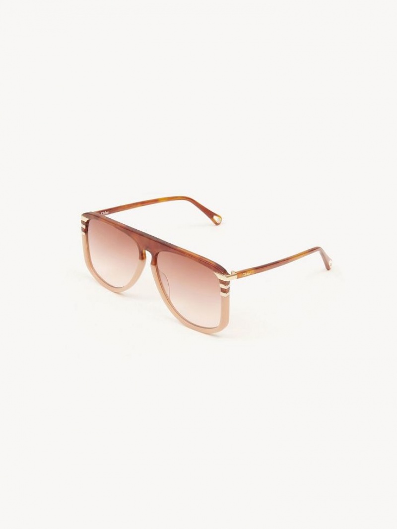 Chloe West Sonnenbrille Koralle | CHE-SR14548