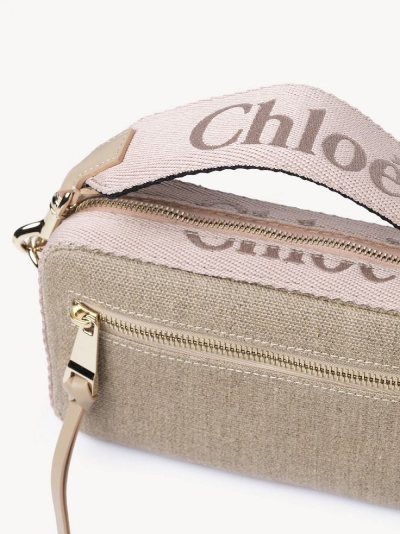 Chloe Woody Belt Crossbody Taschen Beige | CHE-SR13606