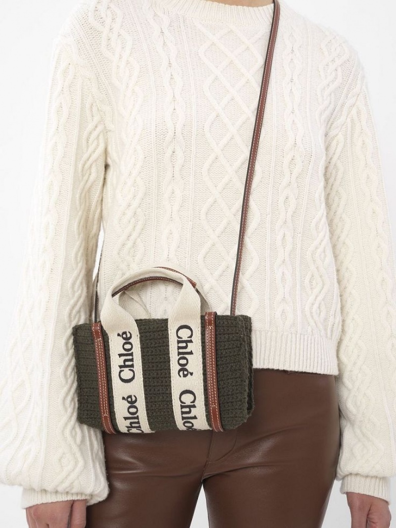 Chloe Woody Tote 2 Mini Taschen Grau | CHE-SR13731